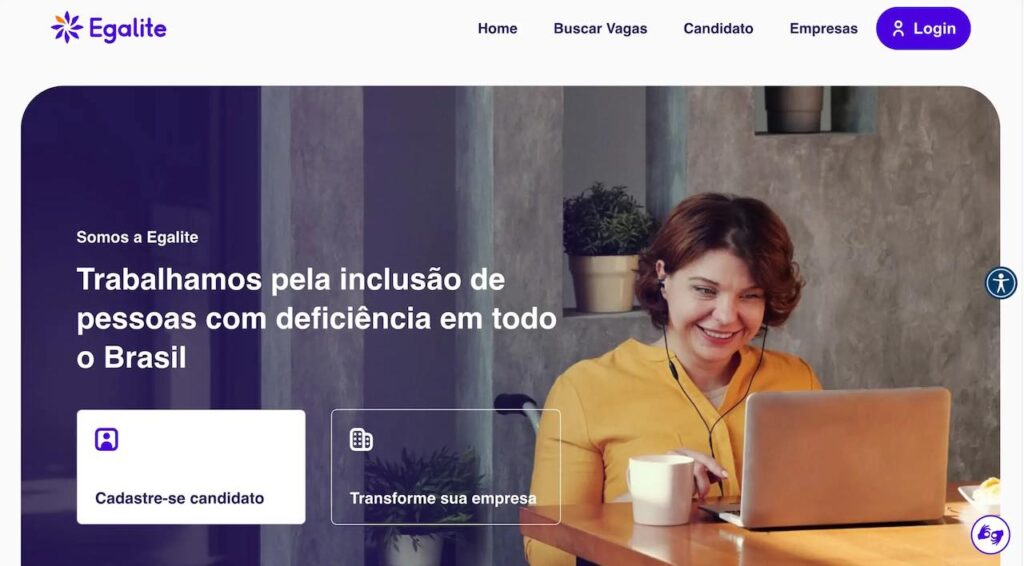 Site Egalite - Acessibilizado para surdos